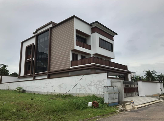 Three-storey residential project under construction in Johor